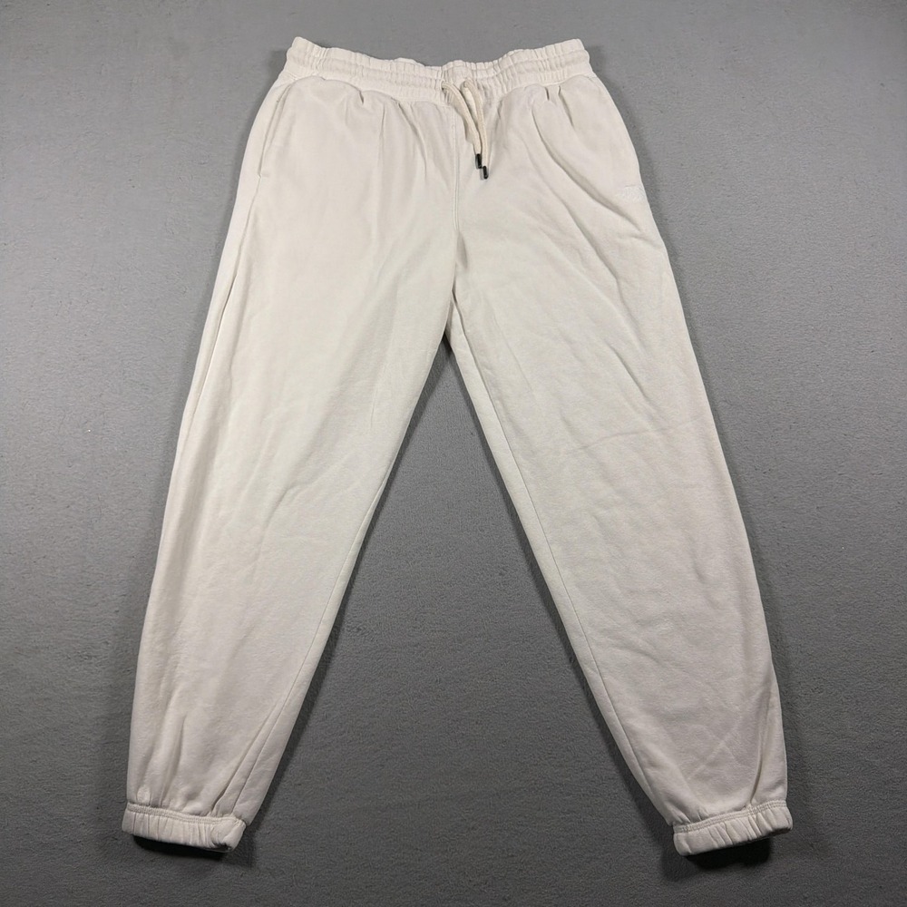 The North Face Sweatpants Womens Medium White Fleece Elastic Waist Pockets